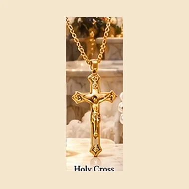 Gold Christian cross pendant